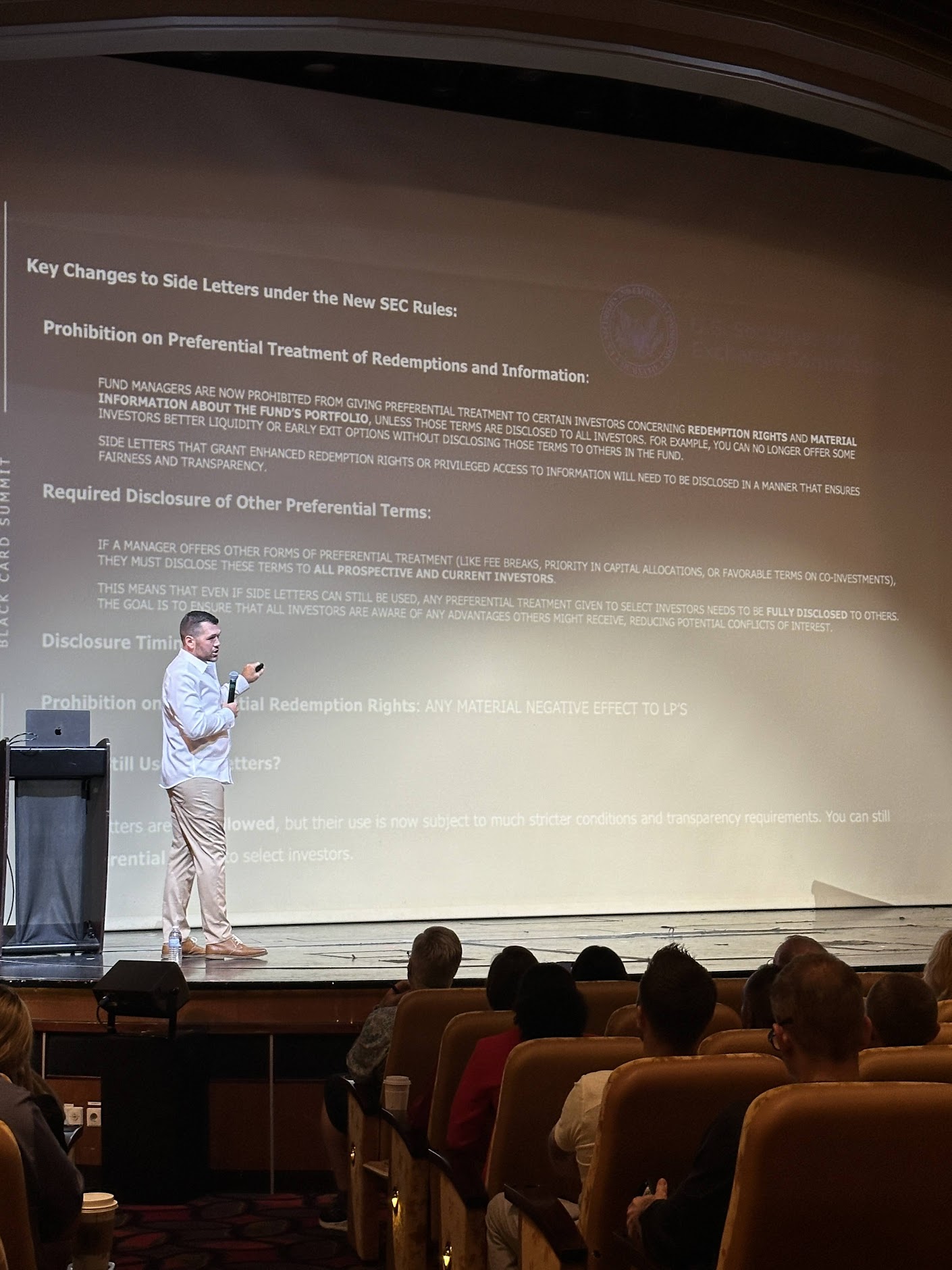 Black Card Summit — SEC Rules & Side Letters Keynote
